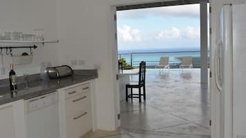 Luxury Villa | Private kitchen | Full-sized fridge, stovetop, coffee/tea maker, toaster