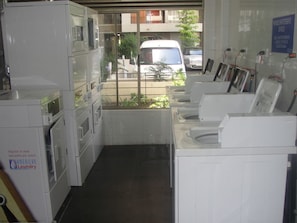 Convenient laundry facilities offer washing machines and dryers for guest use.
