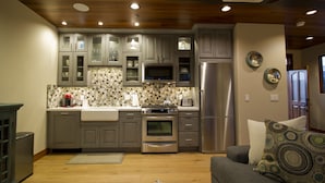 Studio, 1 King Bed (Avila Beach House) | Private kitchenette | Espresso maker, full-size fridge, microwave, stovetop - Avila Beach House (Avila Beach)