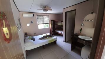 Standard Quadruple Room, Multiple Beds, Private Bathroom | Minibar, free WiFi, bed sheets