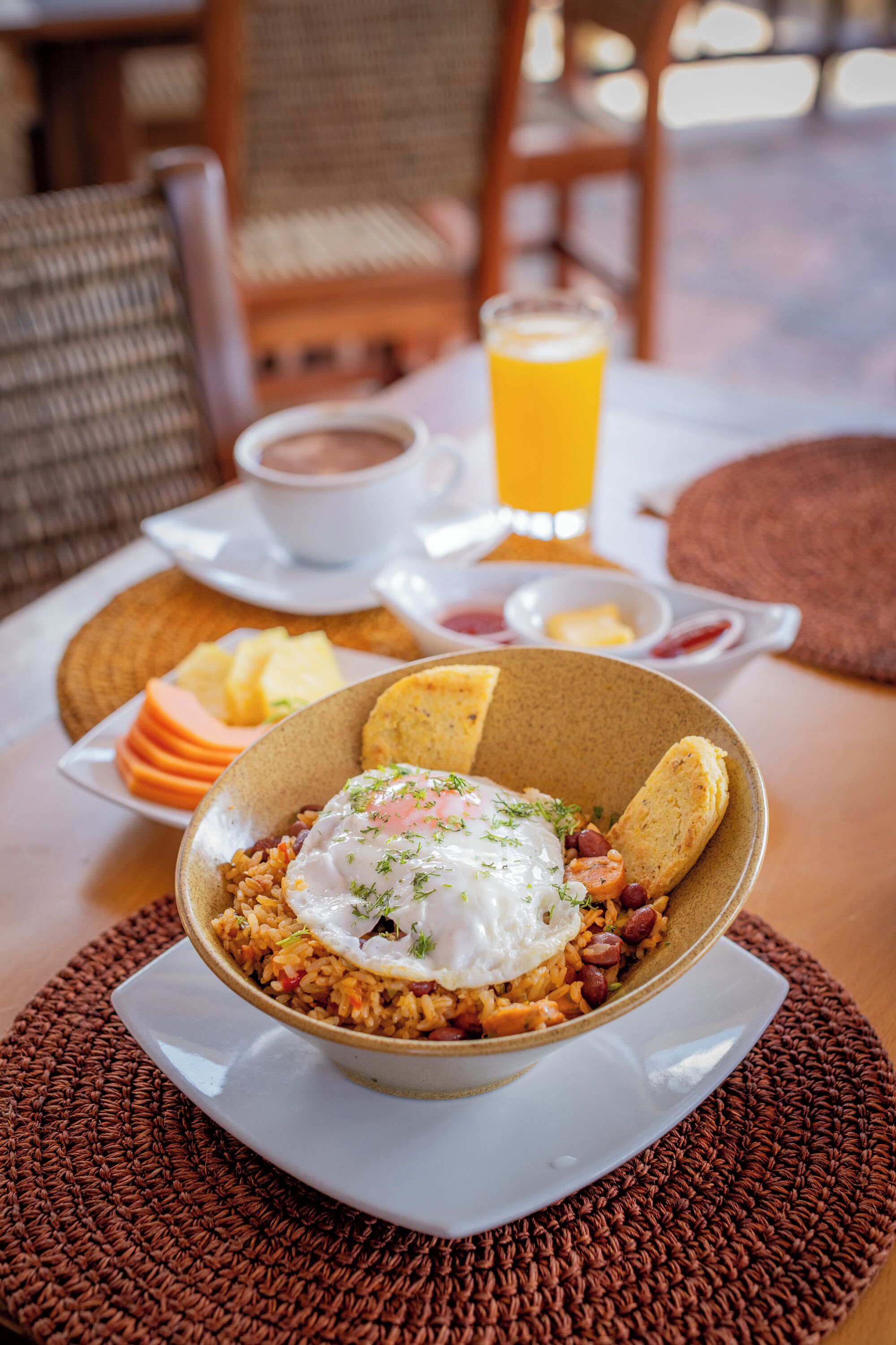 Breakfast, lunch, dinner served; international cuisine, pool views 