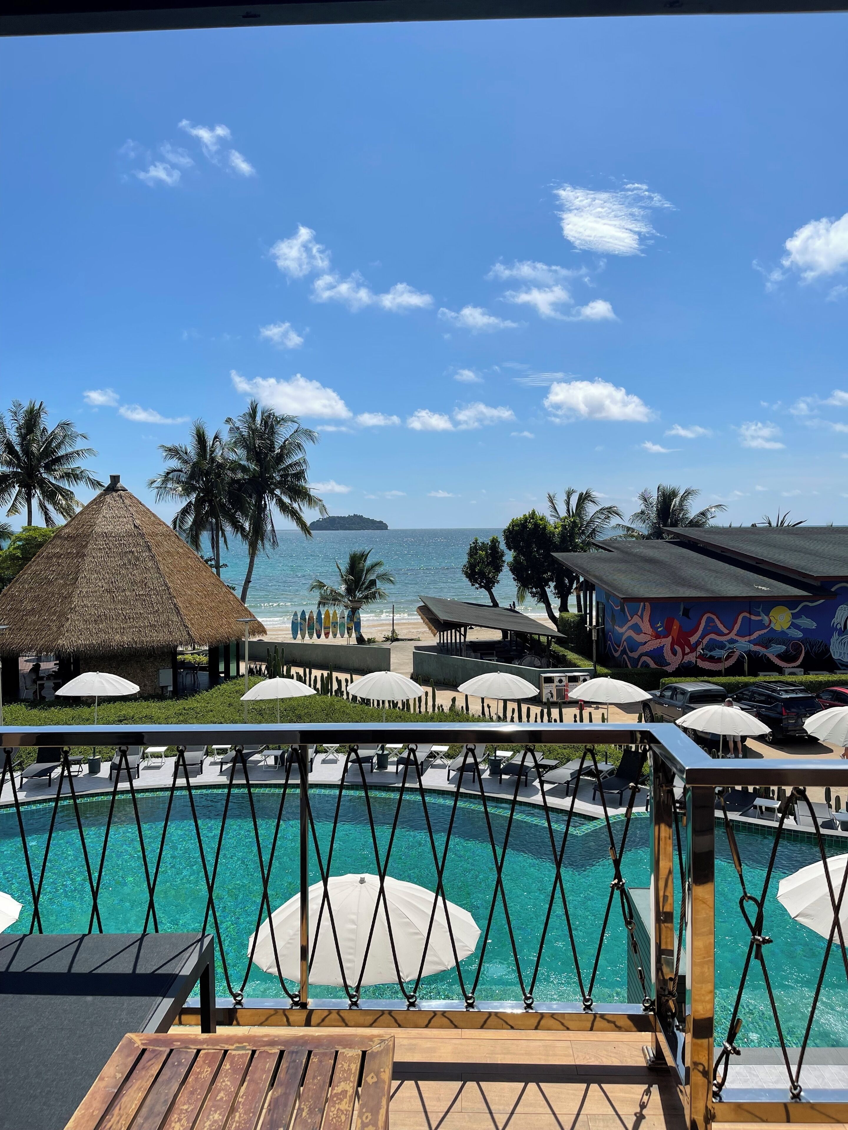 superior building pool view | terrace/patio