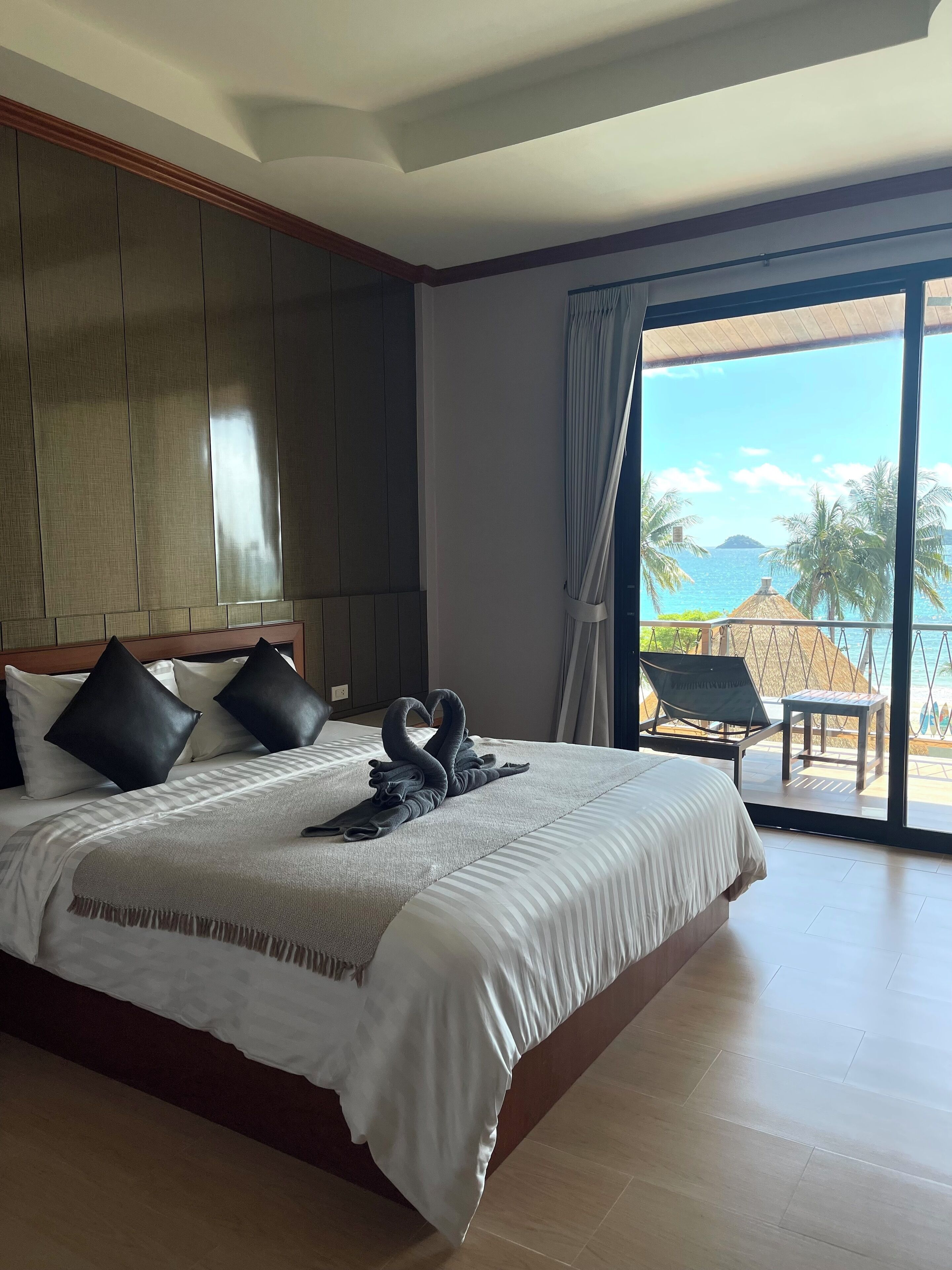 superior building pool view | 1 bedroom, minibar, in-room safe, desk