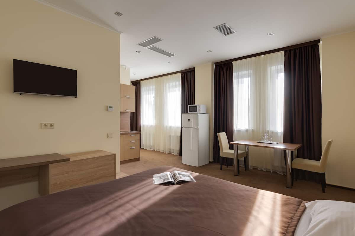 Departamento (Studio) | Ropa de cama de alta calidad y caja de seguridad en la habitación