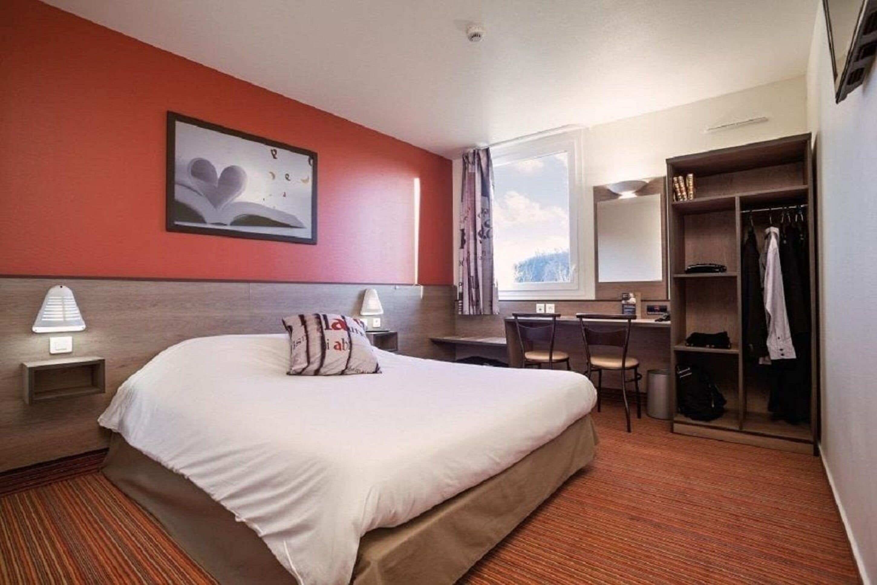 desk, blackout curtains, soundproofing, iron/ironing board