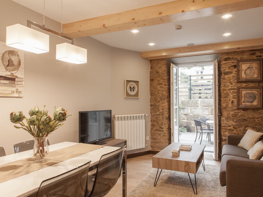 Apartment, 2 Bedrooms, Terrace, Garden Area | Living room | Flat-screen TV
