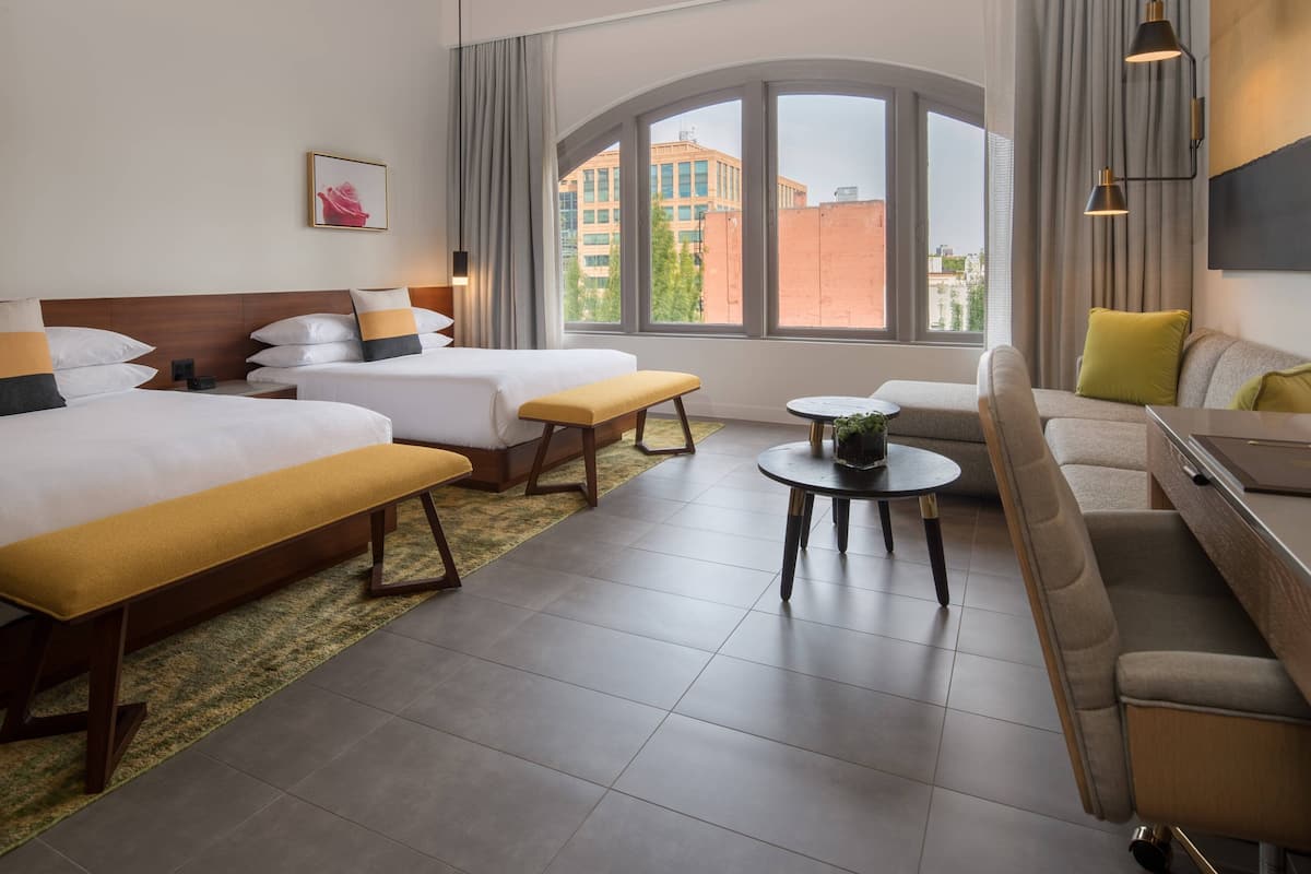 Premium Room, 2 Double Beds, Non Smoking, City View | 1 bedroom, premium bedding, pillowtop beds, in-room safe