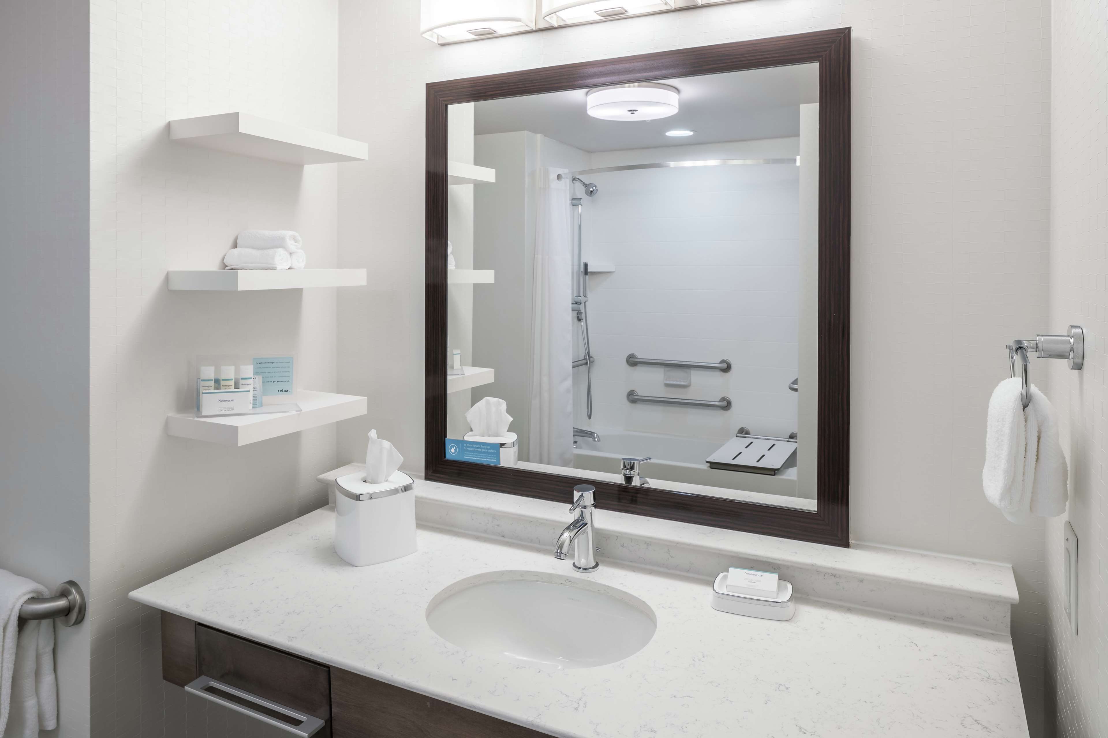 free toiletries, hair dryer, towels