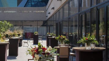 Outdoor banquet area