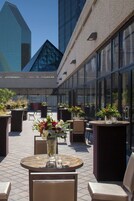 Outdoor banquet area