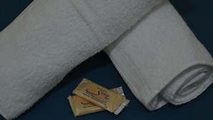 Shower, towels - Hotel Borba (São Paulo)