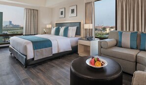 1 King Bed, Large Room with Living Area | Premium bedding, minibar, in-room safe, desk