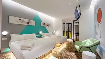 Deluxe Room Family Room 4 Pax | Premium bedding, free WiFi, bed sheets
