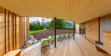 Un sauna, tratamientos corporales, exfoliaciones corporales