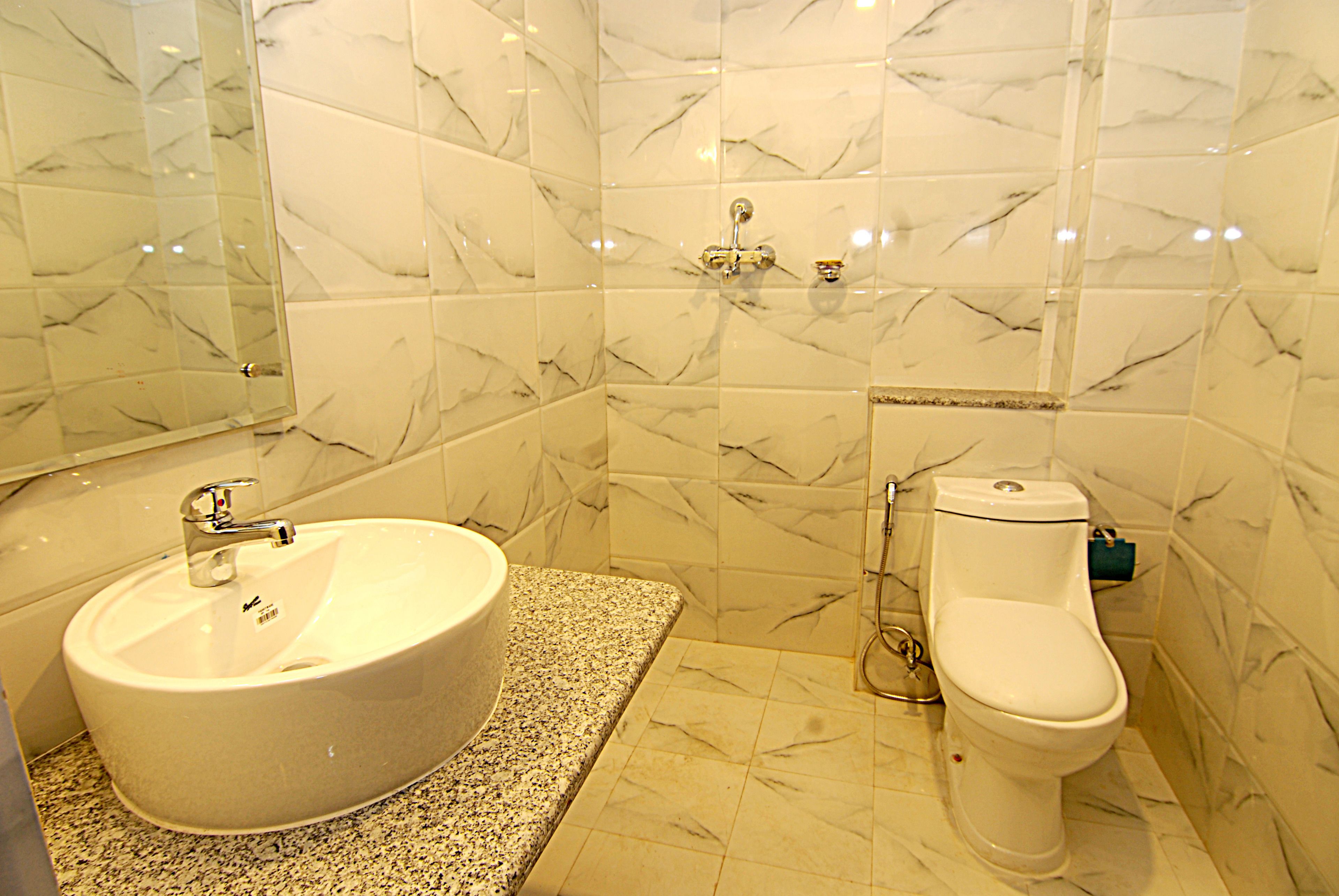 free toiletries, hair dryer, slippers, towels