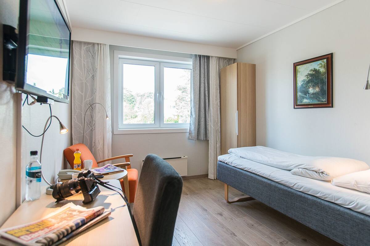 economy single room | pillow-top beds, individually decorated, individually furnished, desk