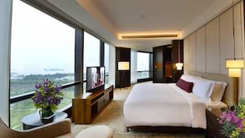 Ropa de cama de alta calidad y minibar