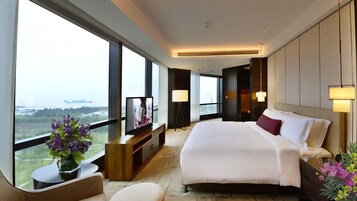 Ropa de cama de alta calidad y minibar