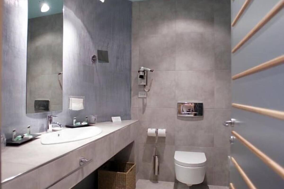 shower, free toiletries, hair dryer, slippers