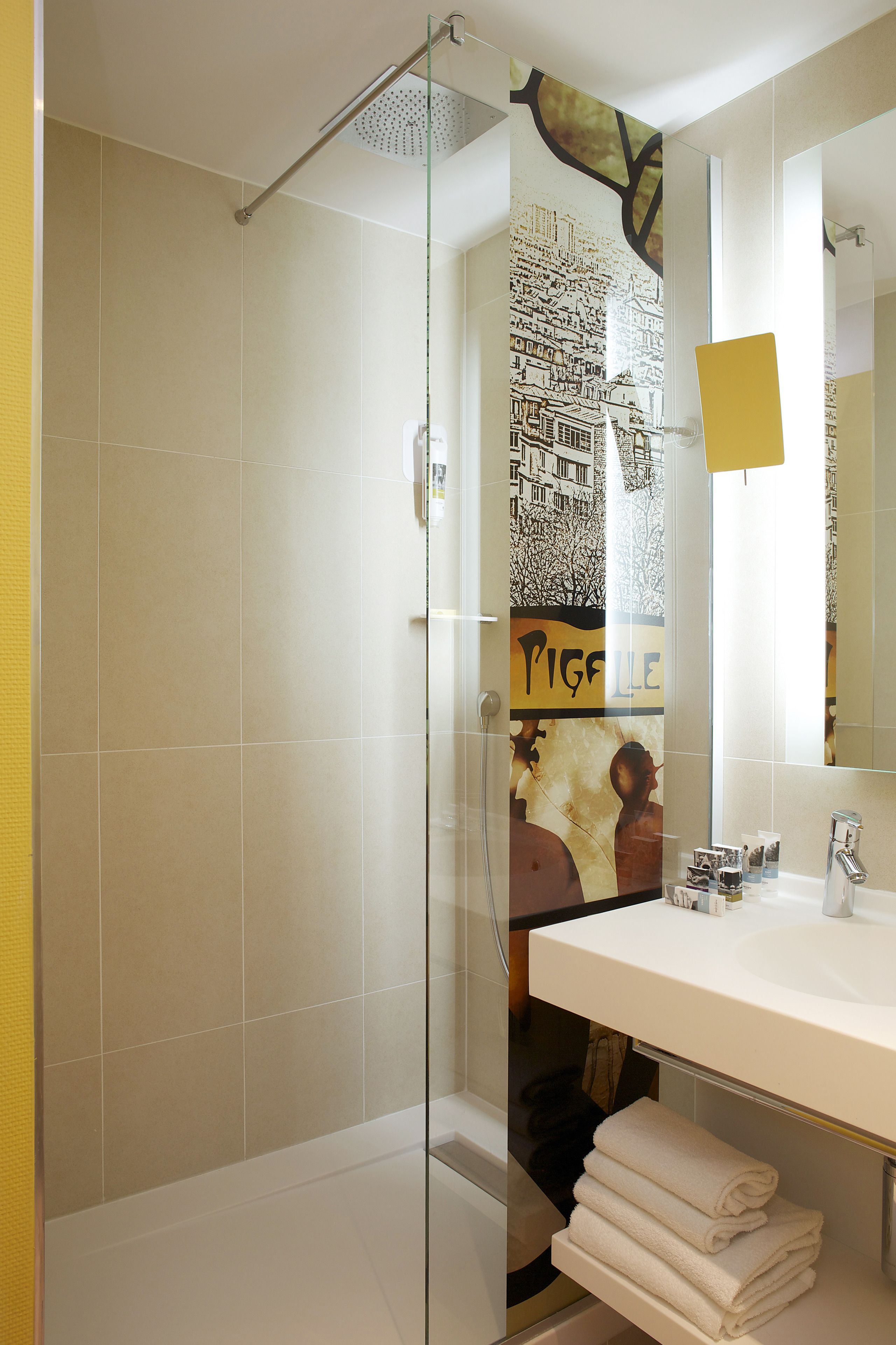 privilege room | bathroom | shower, rainfall showerhead, eco-friendly toiletries, hair dryer