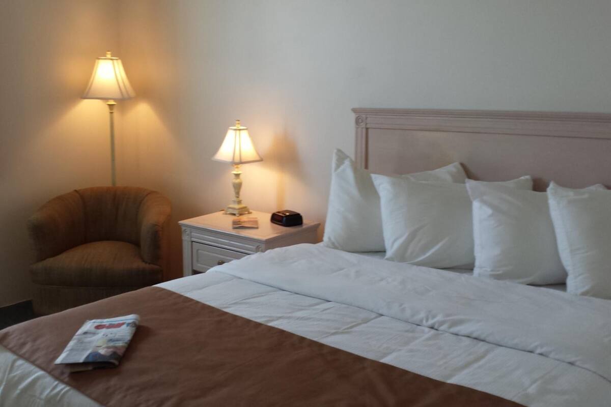 down duvets, iron/ironing board, free wifi, bed sheets