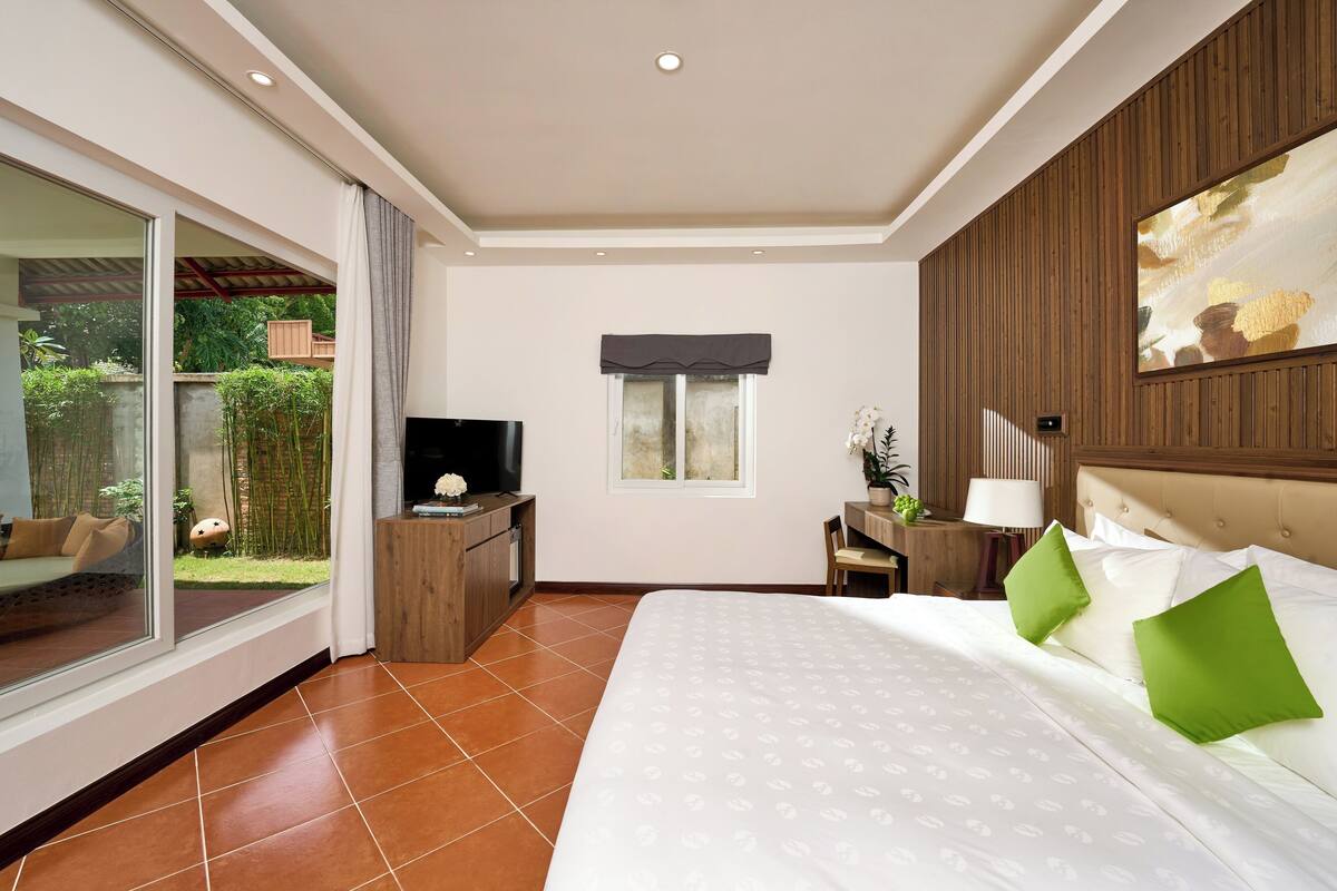 Biệt thự, 1 phòng ngủ, hồ bơi riêng | Bộ đồ giường cao cấp, minibar, két bảo mật tại phòng, bàn 
