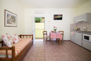 Apartment, 1 Bedroom | Private kitchen | Fridge, oven, stovetop, coffee/tea maker - Kalithea Apartments (Apokoronas)