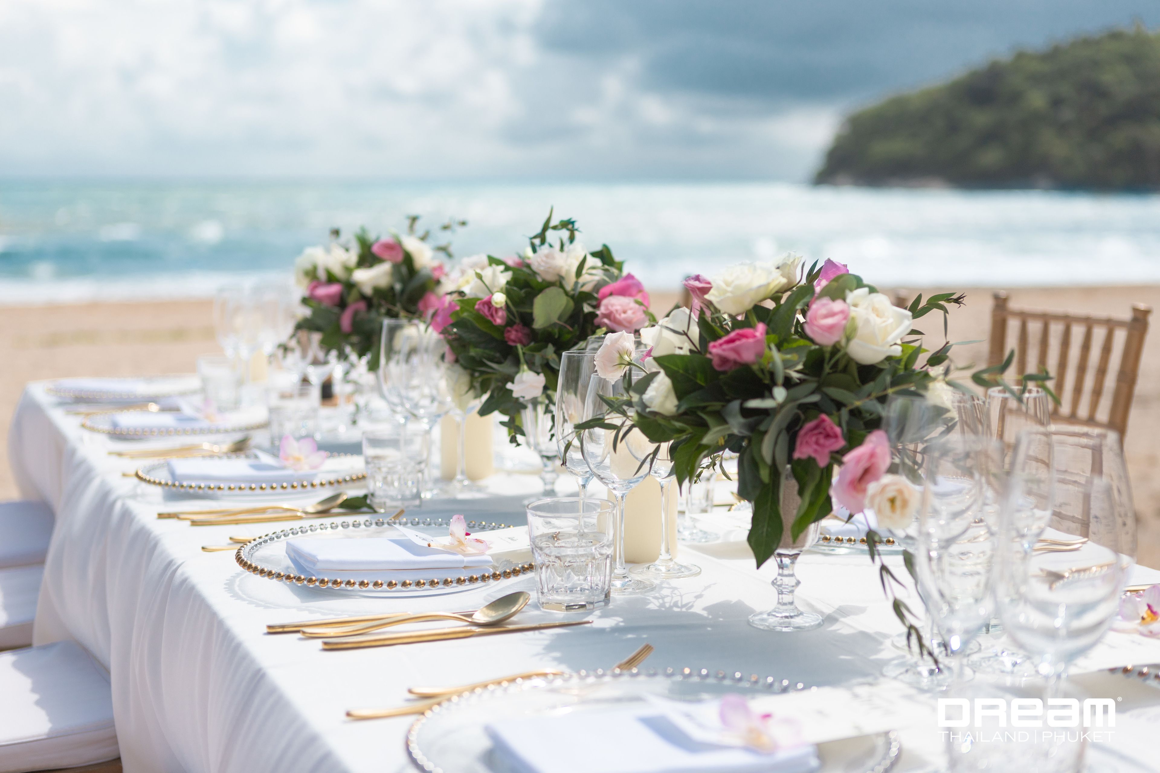 outdoor wedding area