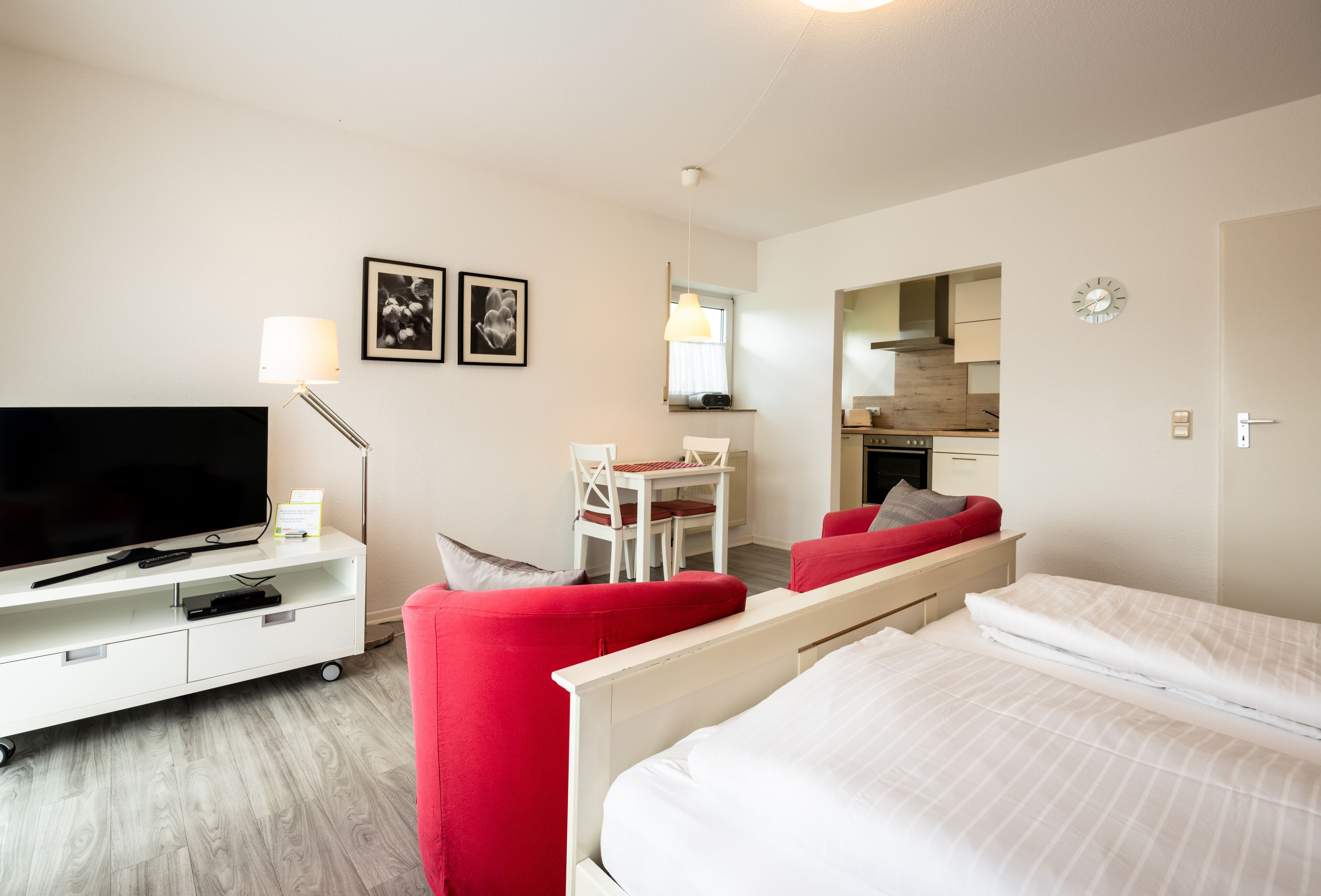 Studio, 1 tweepersoonsbed, keuken | Een kluis op de kamer, een strijkplank/strijkijzer, gratis wifi