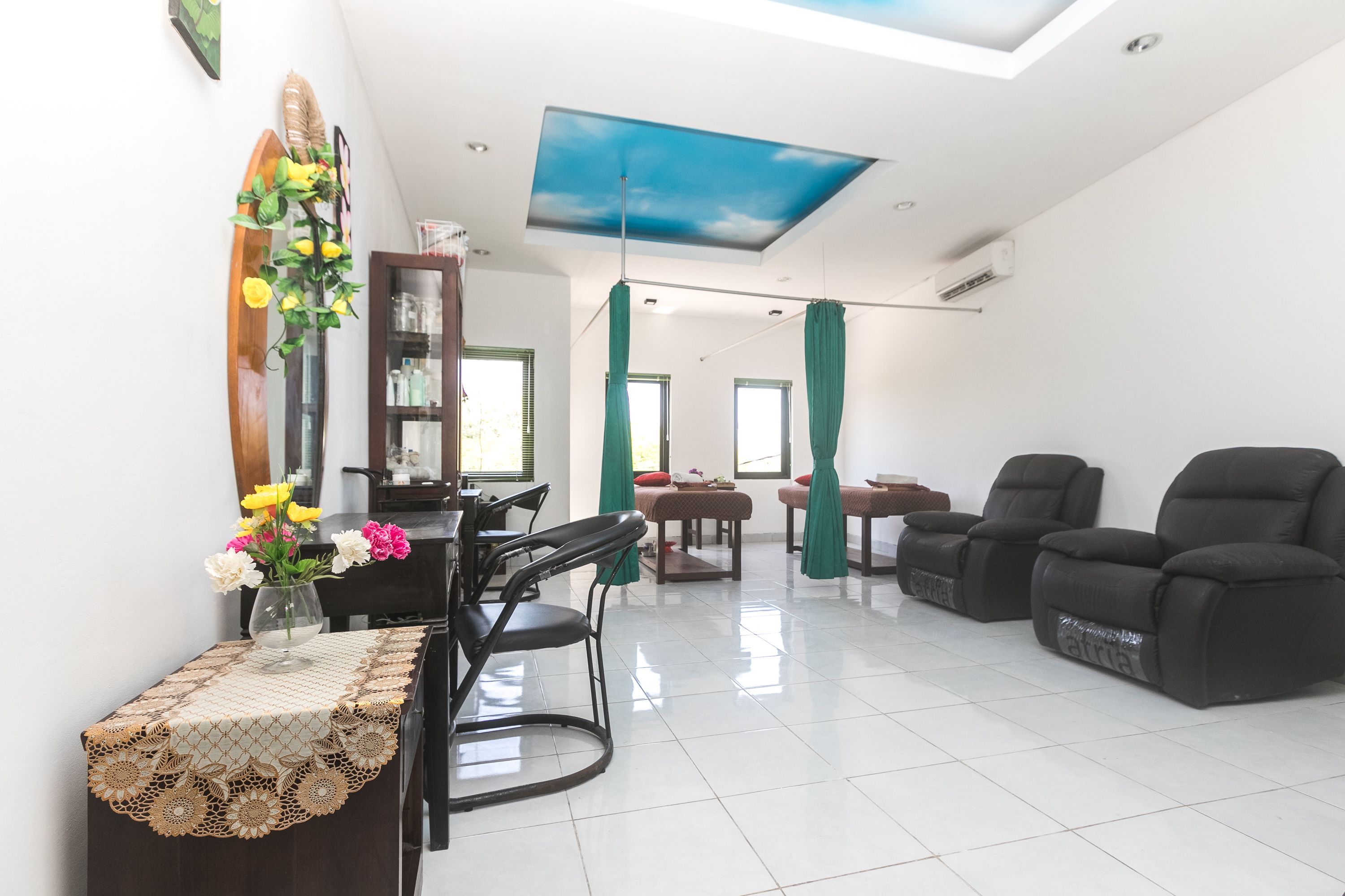 body scrubs, manicures and pedicures, massages