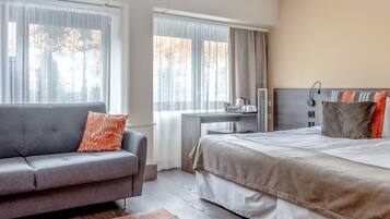 Superior King Room with Bath(Family use, 2 adults + 2 children) | Desk, blackout drapes, iron/ironing board, free WiFi