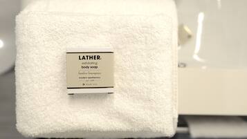 Free toiletries, hair dryer, towels, soap