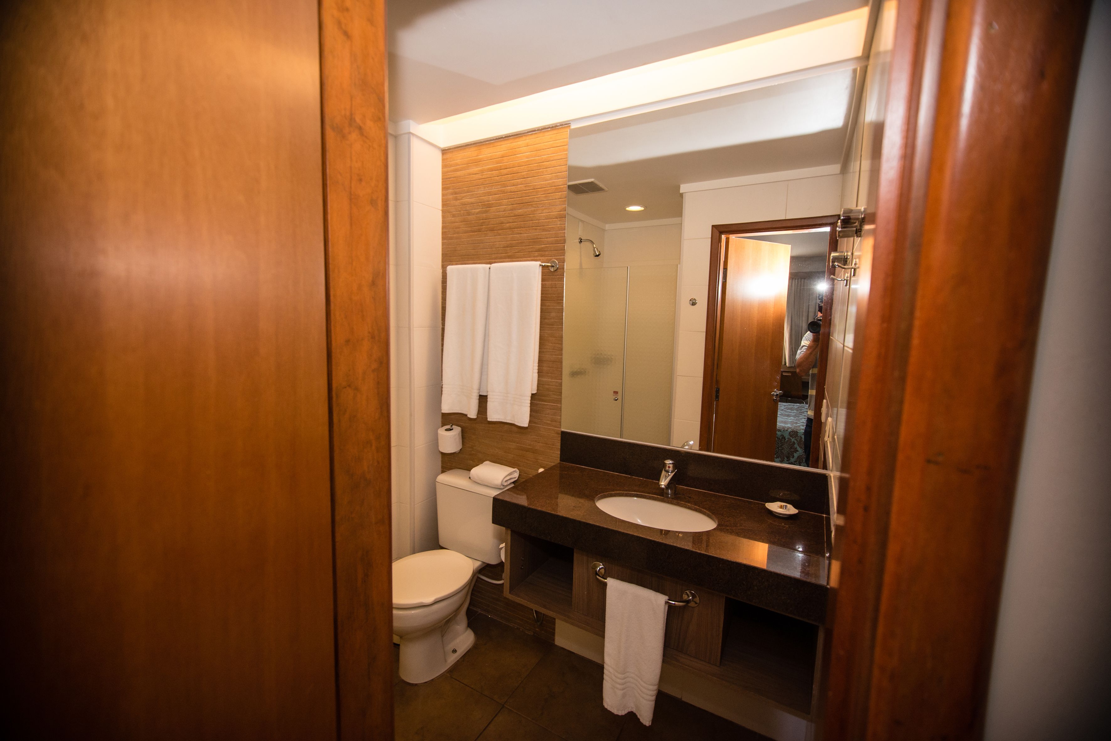 premium room | bathroom | shower, hair dryer, towels