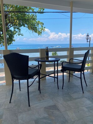 Premium Room, 1 King Bed, Ocean View | Terrace/patio - Papa Fred's Beach Resort (Puerto Galera)