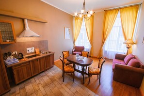 Apartemen Keluarga, 2 kamar tidur | Dapur pribadi | Lemari es