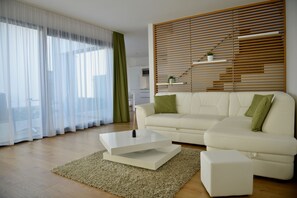 Luxury Duplex, 1 Bedroom, Kitchen, City View | View from room - Apartmány Eden (Luhacovice)