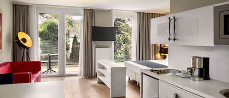 Ropa de cama de alta calidad y minibar