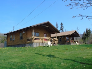 Two Bedroom Cottage #1 | Front of property - Cajun Cedar Log Cottages (Margaree Forks)