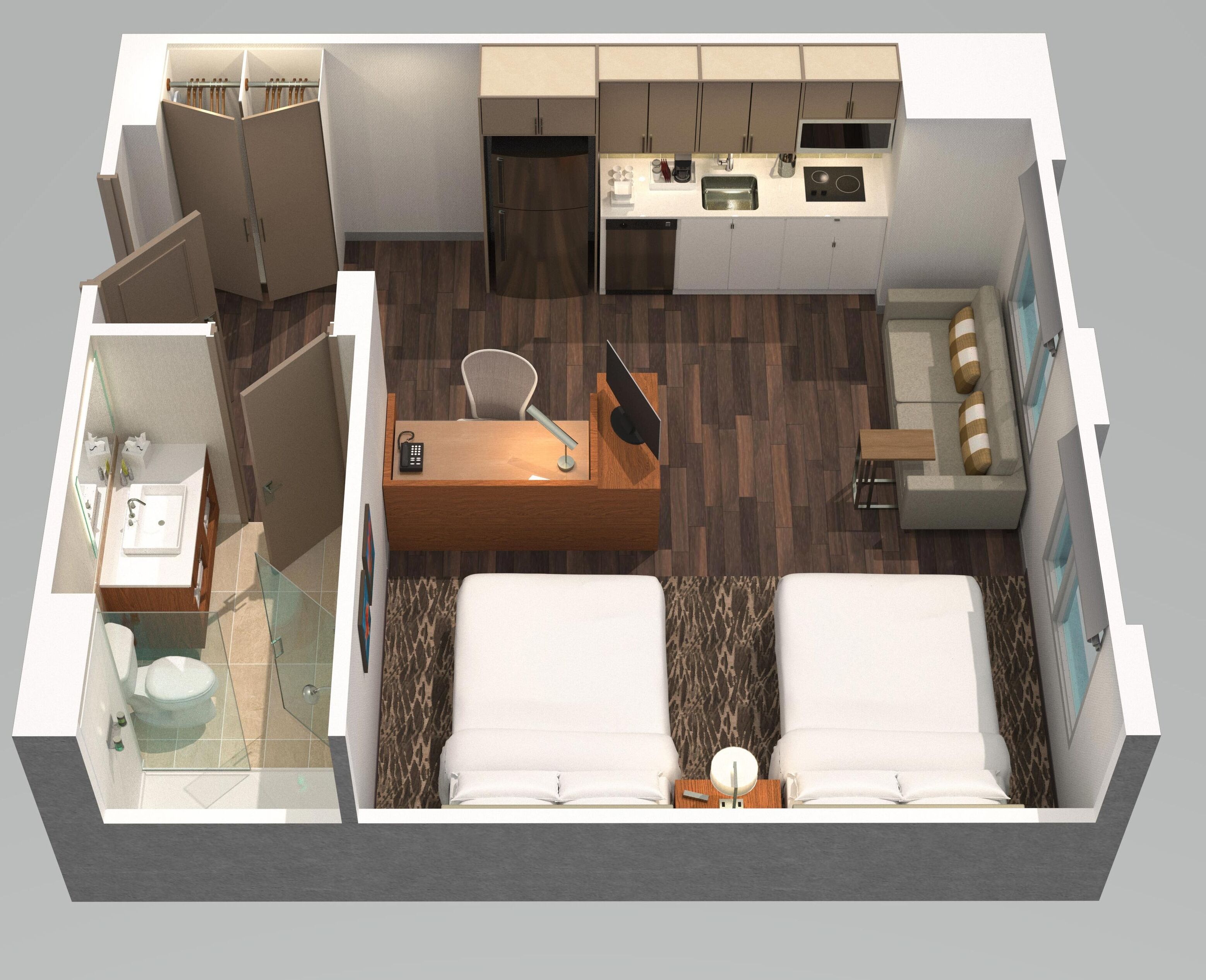 studio, 2 queen beds | property amenity