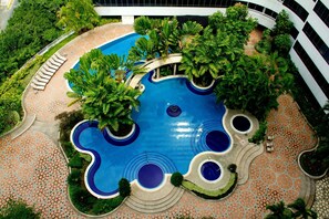 Indoor pool, outdoor pool