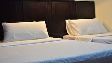 Premium bedding, pillowtop beds, desk, soundproofing