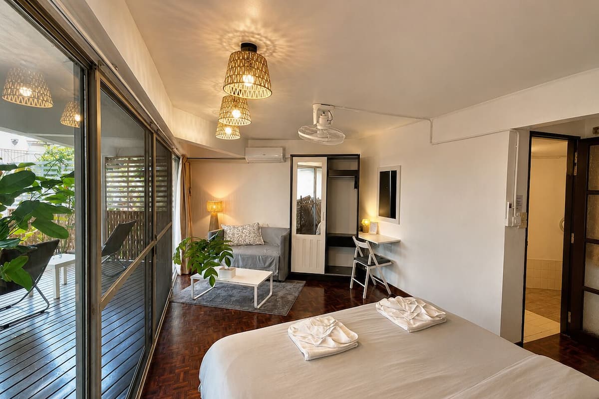 Deluxe Double Room, 1 King Bed, Terrace | Blackout drapes, iron/ironing board (on request), WiFi (free)