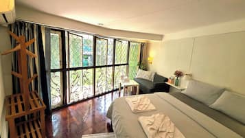 Standard Double Room, 1 Queen Bed, Private Bathroom, Garden View | Blackout drapes, iron/ironing board, free WiFi, bed sheets