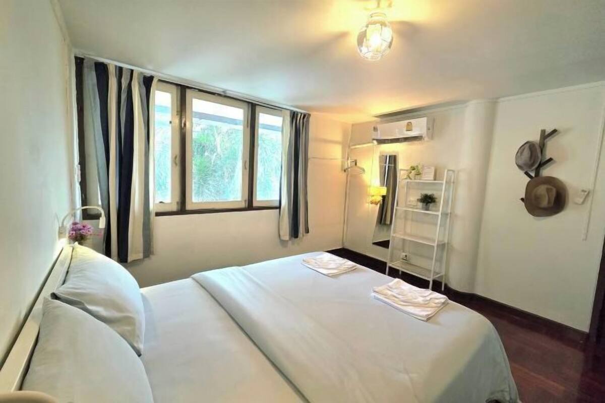 Blackout drapes, iron/ironing board (on request), WiFi (free)