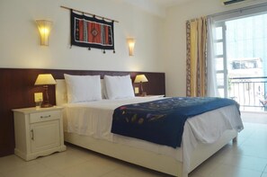 Desk, blackout curtains, rollaway beds, free WiFi