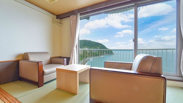 Japanese-Style Strandard Room with Ocean View - Smoking | Balcony view