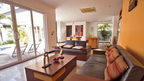 Comfort Villa, 2 Bedrooms, Private Pool, Garden Area | Living area | Flat-screen TV - The Place Villas (Koh Samui)