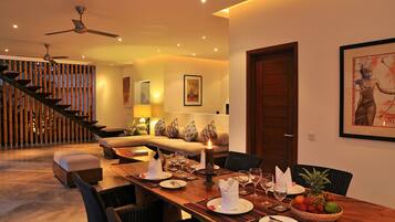 Deluxe Villa, 2 Bedrooms, Private Pool, Pool View | Private kitchen | Full-sized fridge, microwave, stovetop, coffee/tea maker