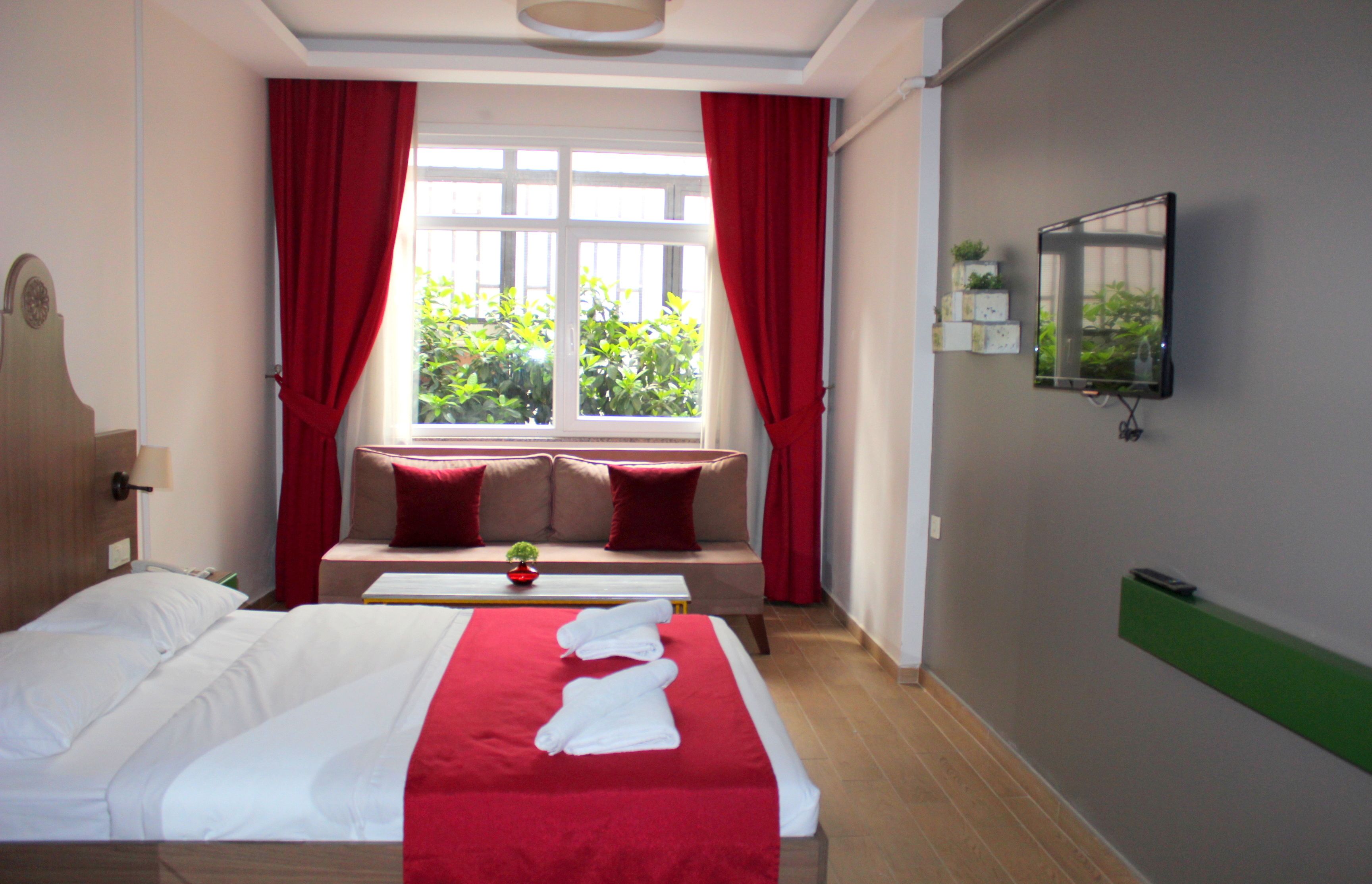 Studio – executive | Blendingsgardiner, lydisolert, wi-fi (inkludert) og sengetøy