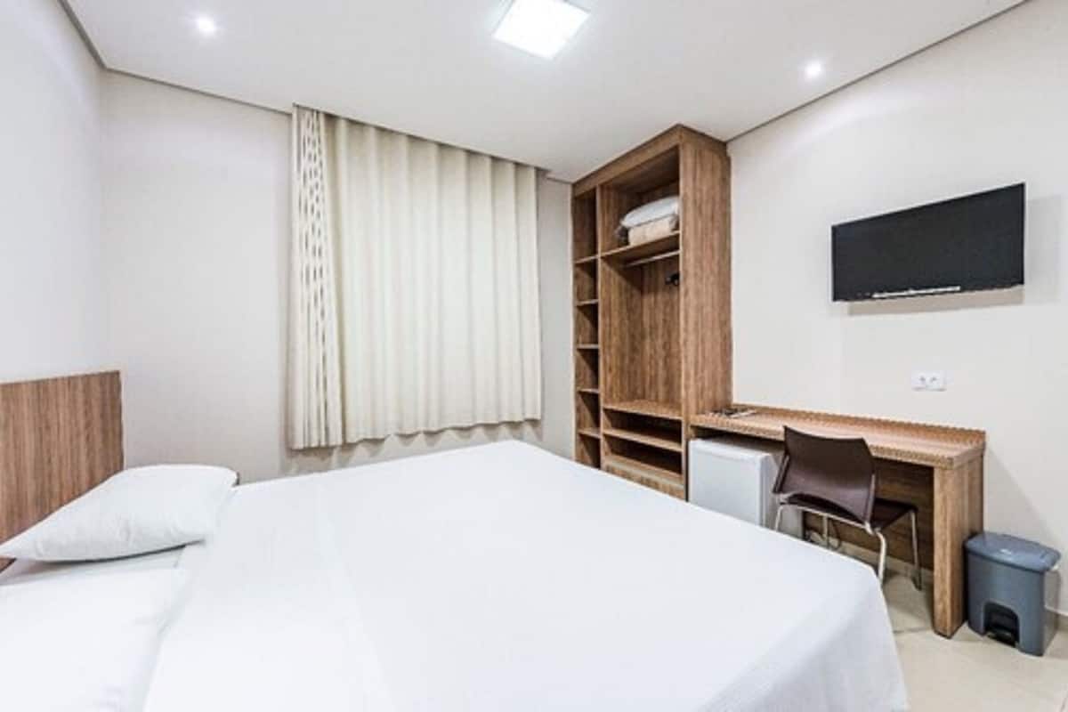 Premium bedding, minibar, desk, laptop workspace